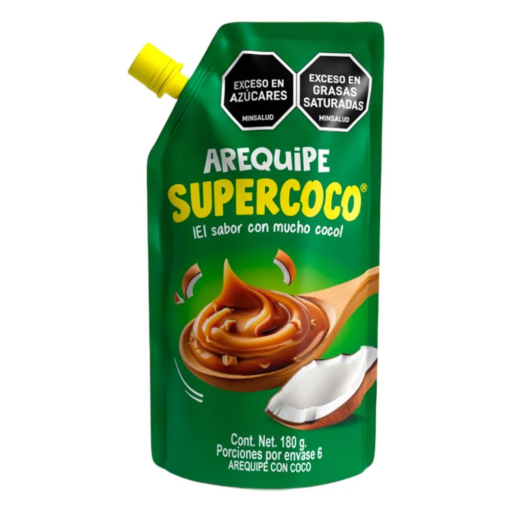 Arequipe SUPERCOCO Doy Pack (180g): The authentic Colombian milk caramel with real coconut bits