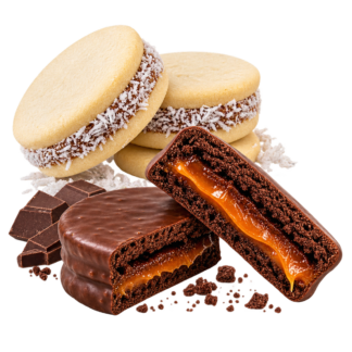 Molde -  Box Premium Argentine Alfajor Chocolate x3 & Maizena x3 - 100% Chocolate Alfajores en Caja 6 unidades