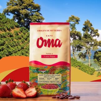 Café OMA Notas a Frutos Rojos en Grano - Coffe With Notes to Red Fruits in Beans 300 gr